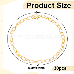 30 Stück Eisenkabelkettenarmbänder&nbsp;IFIN-ME0001-34G