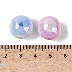 10 pz perline acriliche con colori di placcatura UV&nbsp;OACR-S146-01C