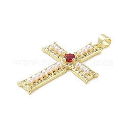 Echte 18 Karat vergoldete Messing Micro Pave Zirkonia Anhänger&nbsp;KK-A209-12B-G