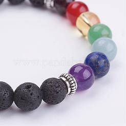 Naturstein Perlen Armbänder strecken&nbsp;BJEW-JB02947-01