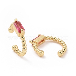 Orecchini a polsino con zirconi cubici in ottone dorato placcato oro&nbsp;EJEW-L244-06D