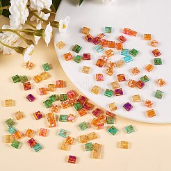240 pz 6 colori perline di semi di vetro trasparente a 2 fori&nbsp;SEED-SZ0001-014