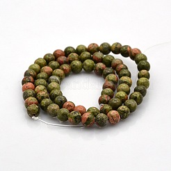 Natur unakite runde Perlen Stränge&nbsp;G-N0120-21-6mm