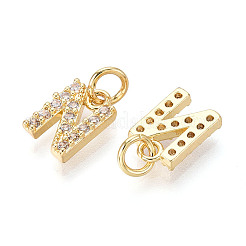 Ciondoli in ottone zirconi chiari micro pavé&nbsp;KK-N241-001N