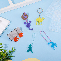 2 moule en silicone pour pendentif silhouette&nbsp;DIY-GN0001-01B