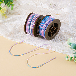 2 rouleau de cordons ronds torsadés en polyester teints en segments de 2 couleurs&nbsp;OCOR-TA0003-59B