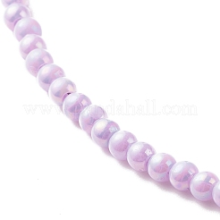 7 Stück 7-farbige runde Acryl-Perlenketten für Frauen&nbsp;NJEW-JN03864