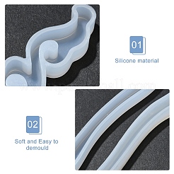 5 stücke 5 stil haarnadel diy silikonformen&nbsp;DIY-YW0009-34