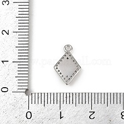 Pendenti in zirconi cubici trasparenti in micro pavè di ottone&nbsp;LS-KK-L238-21P
