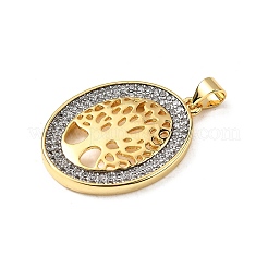 Pendentifs avec zircon cubiques à micro-pavés en laiton&nbsp;KK-A266-02A-G