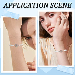 32 pièce 4 styles de breloques de connecteur en alliage de cristal strass&nbsp;FIND-SC0007-40