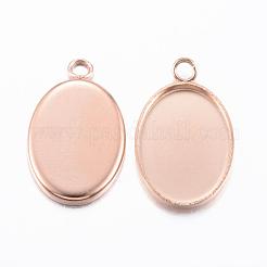 Pendentifs cabochons en acier inoxydable 304 avec placage ionique (IP)&nbsp;STAS-H383-12RG