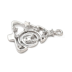 Pendentifs avec zircon cubiques à micro-pavés en laiton&nbsp;KK-H521-02A-P