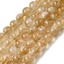 Brins de perles de citrine naturelle chauffées&nbsp;G-D323-A01-10mm-A