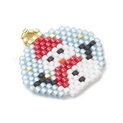 Schneemann-Anhänger aus Perlen&nbsp;PALLOY-MZ01095