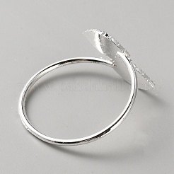 Serviettenringe aus Blattlegierung mit Strass&nbsp;AJEW-WH0766-46