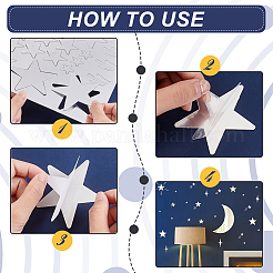 Pegatinas de pared de espejo acrílico con forma de estrella&nbsp;DIY-PH0017-37B