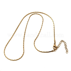 Colliers à maillons Boston en acier inoxydable 304 de 1.3 mm pour femmes et hommes&nbsp;NJEW-Z115-12G-01