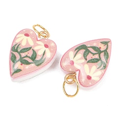 Pendentifs en acrylique opaque imprimé&nbsp;SACR-P036-01F-G