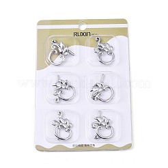 6pcs fermoirs à bascule en laiton&nbsp;KK-T073-42P