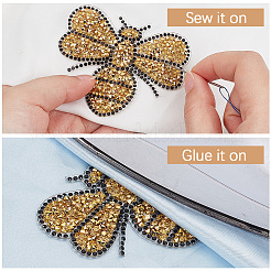 8 toppa da cucire/stirare con strass&nbsp;DIY-GF0014-05