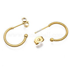 Boucles d'oreilles à tige en acier inoxydable chirurgical 316&nbsp;EJEW-N097-054LG