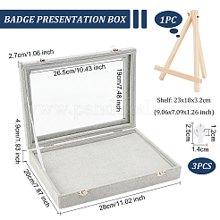 Holz Pin Vitrine&nbsp;DJEW-WH0038-75