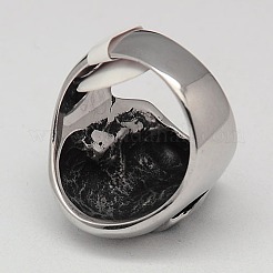 Einzigartige Halloween Schmuck Totenkopf-Ringe für Männer&nbsp;RJEW-F006-130