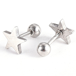 Boucles d'oreilles cartilage en acier inoxydable 201 résistant au ternissement&nbsp;LS-EJEW-R147-08