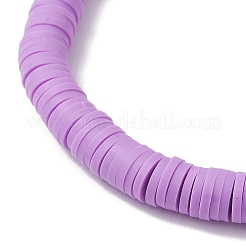 Braccialetto elasticizzato surfista heishi in argilla polimerica con perline acriliche&nbsp;BJEW-JB09916-01