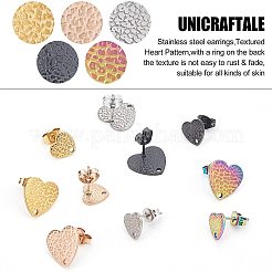 40 pieza de 10 estilos de accesorios para pendientes de acero inoxidable 304 con revestimiento al vacío de PVD&nbsp;EJEW-UN0001-59