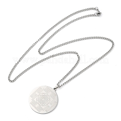 Colliers avec pendentifs en chaîne gourmette en acier inoxydable 304 anti-ternissement&nbsp;LS-NJEW-H034-01P