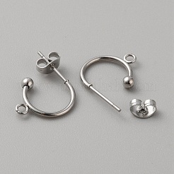 Boucles d'oreilles à tige en acier inoxydable 304&nbsp;X1-STAS-TAC0017-02B