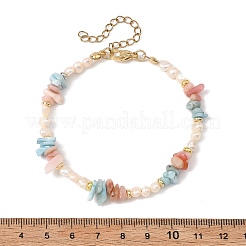 Braccialetti da donna con perline di morganite naturale&nbsp;BJEW-JB13954