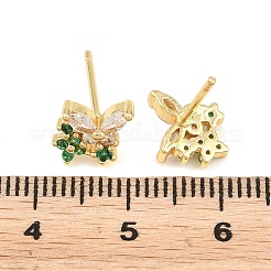 Orecchini da donna in ottone con micro pavé di zirconi cubici&nbsp;KK-A305-07G-05