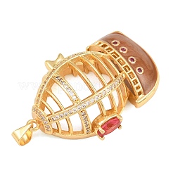 Colgante micropavé cubic zirconia de latón&nbsp;CU-CBAB3AD-04G-02