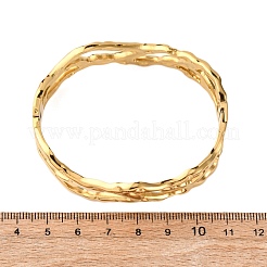 Bracelets texturés en acier inoxydable 304&nbsp;BJEW-G749-10G