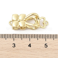 Cierress entrelazados de circonita cúbica transparente micro pavé de latón&nbsp;LS-KK-U059-16G