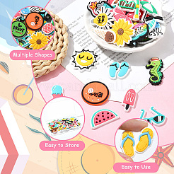 56 Stück PVC-Cabochons in 56 Stilen mit Sommermotiven&nbsp;KY-CJ0002-10