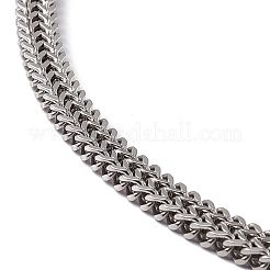 Collana a catena a serpente in acciaio inossidabile 304 anti-ossidazione con fermagli a moschettone per uomo e donna&nbsp;STAS-K249-02C-P
