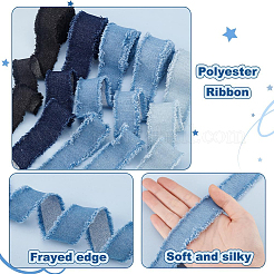 5 Stück 5 Farben Polyester-Fransen-Jeansband&nbsp;OCOR-PH0004-15