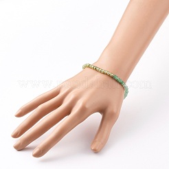 Gefärbte Unterlegscheibe natürliche Malaysia Jade Perlen Stretch Armbänder&nbsp;BJEW-JB05806