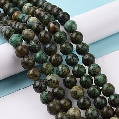 Fili di perle naturali di turchese africano (diaspro)&nbsp;TURQ-G037-10mm