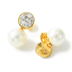 Boucles d'oreilles à tige en acier inoxydable 304 plaqué sous vide PVD avec strass en cristal&nbsp;EJEW-L284-18G