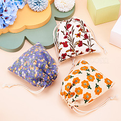 6 x Aufbewahrungsbeutel aus Polyester mit Blumenmuster in zwei Farben&nbsp;ABAG-TA0001-24