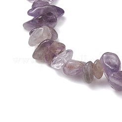 Stretch-Armbänder aus natürlichem Amethystsplitter für Frauen und Männer&nbsp;BJEW-JB11341-08