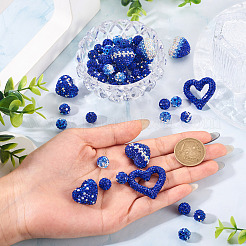 58 Stück handgefertigte Strassperlen aus Polymer-Ton&nbsp;CLAY-BT0001-08