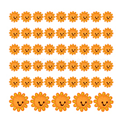 50 Stück Sonne mit lächelndem Gesicht&nbsp;PATC-PH0001-59