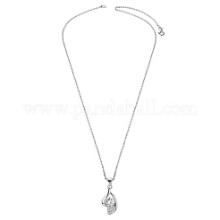 925 collier pendentif en argent sterling avec une larme de joie et des oxydes de zirconium&nbsp;TS-N399-S-16