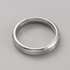 Bague simple en acier inoxydable 201 pour hommes et femmes&nbsp;RJEW-WH0015-06C
